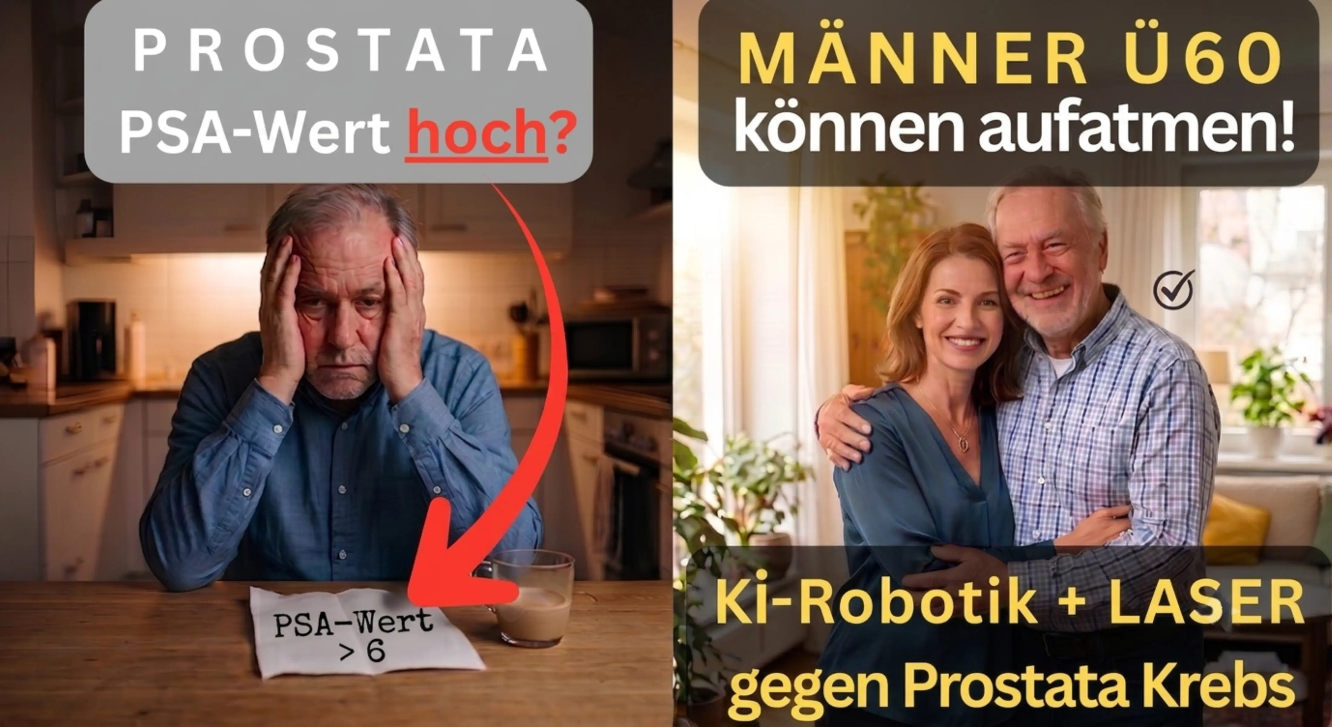 Vorher-Nachher: Belastung und Erleichterung nach der Diagnose
